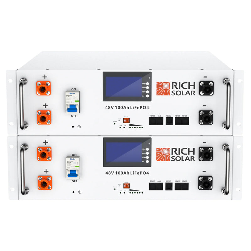 Load image into Gallery viewer, Rich Solar 2 ALPHA 5 | 48V 100Ah LiFePO4 Battery | Premium 48V Server Rack Lithium Battery for Residential, Commercial, Off-Grid | 7,000 Lifetime Cycles | Pre-Order Only RS-B4812