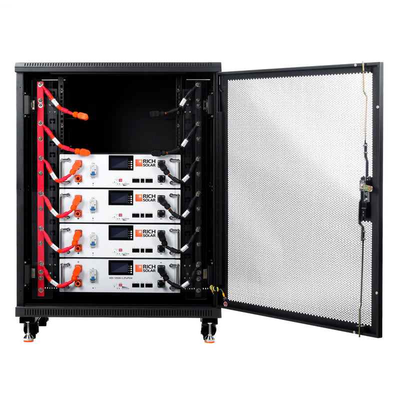 Load image into Gallery viewer, Rich Solar 4 ALPHA 5 + FREE RACK | 48V 100Ah LiFePO4 Battery | Premium 48V Server Rack Lithium Battery for Residential, Commercial, Off-Grid | 7,000 Lifetime Cycles | Pre-Order Only RS-B4814
