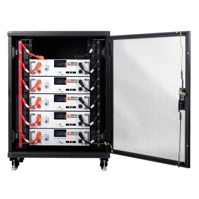 Load image into Gallery viewer, Rich Solar 5 ALPHA 5 + FREE RACK | 48V 100Ah LiFePO4 Battery | Premium 48V Server Rack Lithium Battery for Residential, Commercial, Off-Grid | 7,000 Lifetime Cycles | Pre-Order Only RS-B4815