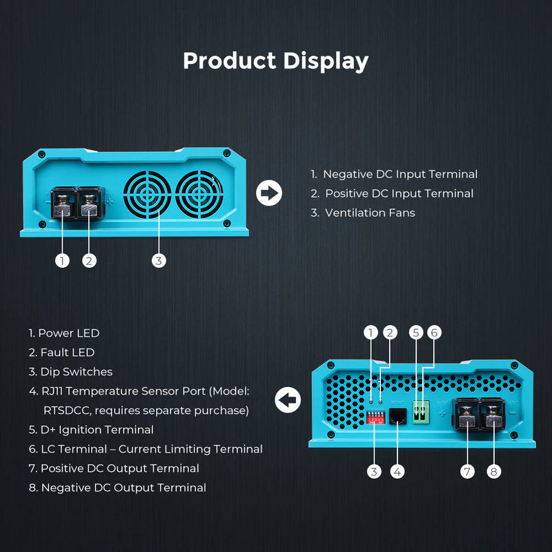 Load image into Gallery viewer, Renogy 12V 60A DC to DC Battery Charger RNG-DCC1212-60-G1-US