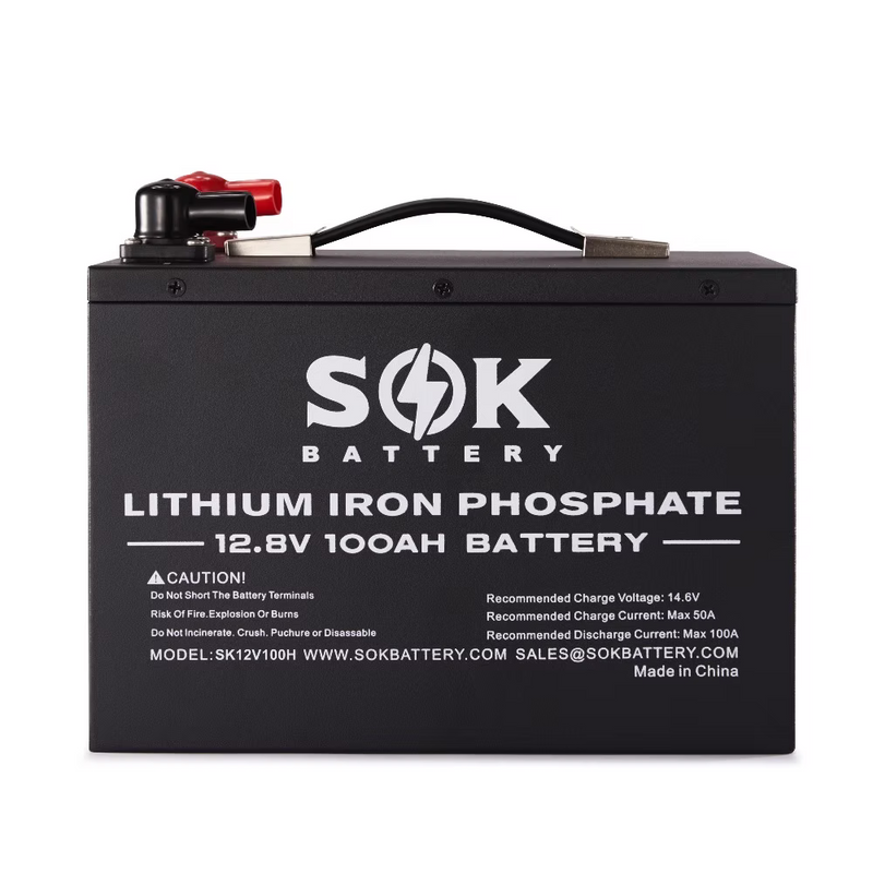 Load image into Gallery viewer, SOK 12V100Ah LiFePO4 Battery Bluetooth & Built-in heater SK12V100H