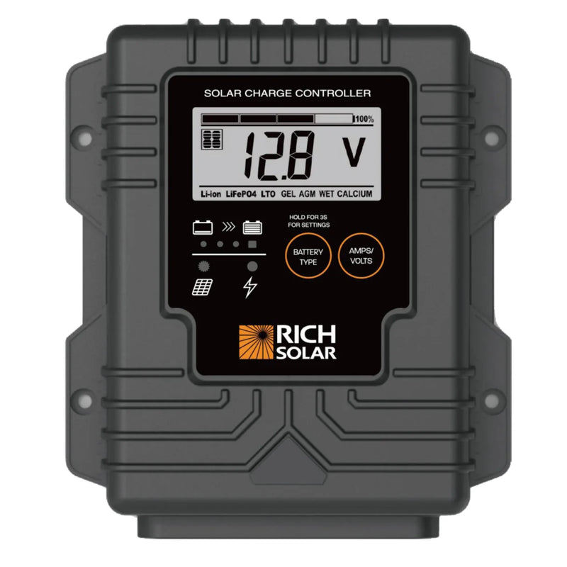 Load image into Gallery viewer, Rich Solar BRAVO Waterproof 20 | 20 Amp Waterproof PWM Solar Charge Controller | Waterproof 20A 12V PWM Controller for RVs, Trailers, Campers, Vans, Boats, Off-Grid | #1 Waterproof Solar Controller RS-PWM20WP