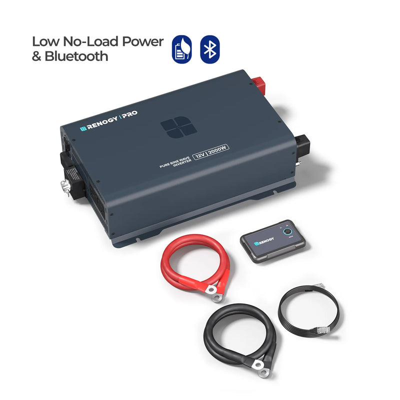 Load image into Gallery viewer, Renogy 12V 3000W Pure Sine Wave Battery Inverter built-in Bluetooth,120Vac/60Hz RIV1230PH-12S-G1-US