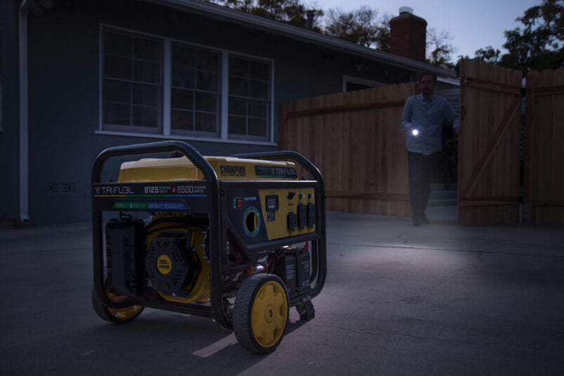 Load image into Gallery viewer, Champion 6500W Electric Start Tri Fuel Generator with CO Shield® 201169 - Backup Generator Store