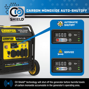 Champion 9000 Watt Tri-Fuel Inverter with CO Shield  201176