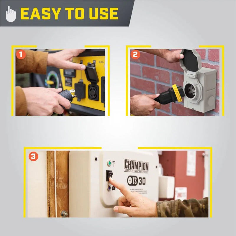 Load image into Gallery viewer, Champion 30A 240V Manual Transfer Switch 201192