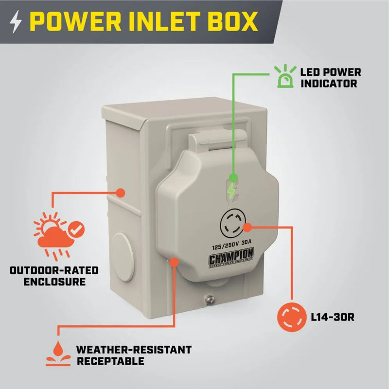 Load image into Gallery viewer, Champion 30A 240V Manual Transfer Switch 201192