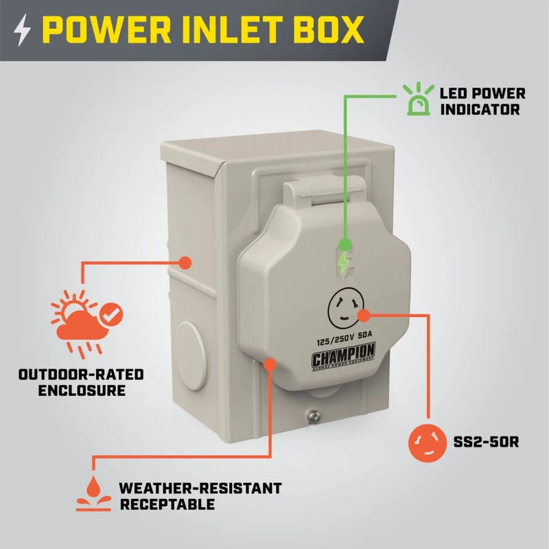 Load image into Gallery viewer, Champion 50A 240V Manual Transfer Switch 201193