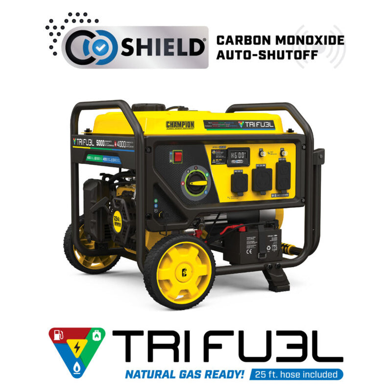 Load image into Gallery viewer, Champion 4000W Electric Start Tri Fuel Generator with CO Shield® 201223 - Backup Generator Store