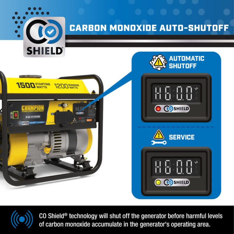 Load image into Gallery viewer, Champion 1200W Generator with CO Shield® 201285 - Backup Generator Store