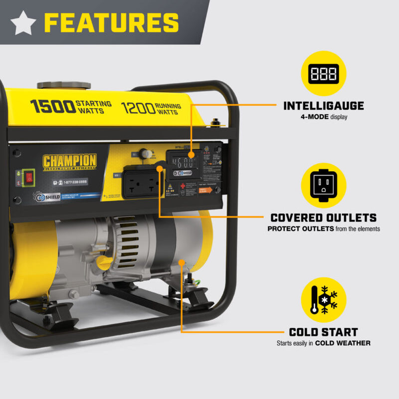 Load image into Gallery viewer, Champion 1200W Generator with CO Shield® 201285 - Backup Generator Store