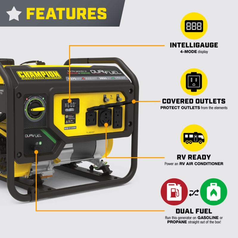 Load image into Gallery viewer, Champion 3500W Dual Fuel Generator with CO Shield® 201296 - Backup Generator Store