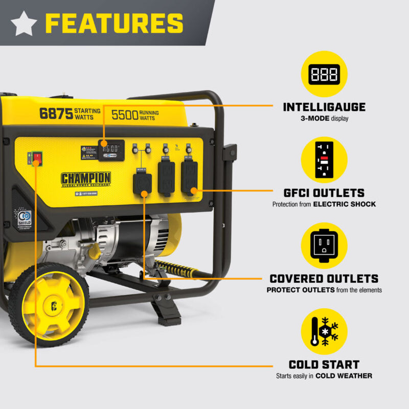 Load image into Gallery viewer, Champion 5500W Generator with CO Shield® 201299 - Backup Generator Store