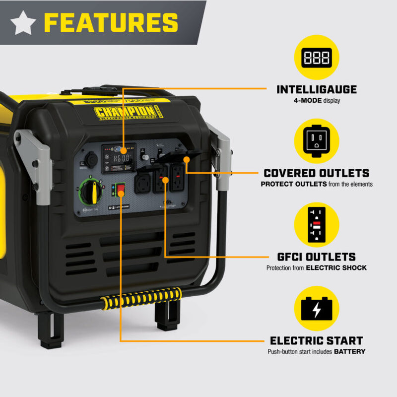 Load image into Gallery viewer, Champion 8500W Electric Start Inverter with CO Shield Model #201509 - Backup Generator Store