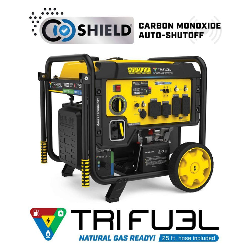Load image into Gallery viewer, Champion 10,000W Electric Start Tri Fuel Open Frame Inverter 201520