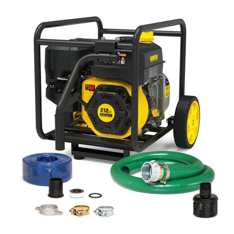 Load image into Gallery viewer, Champion 2 in. Semi-Trash Water Pump with Hose Kit 201559 - Backup Generator Store