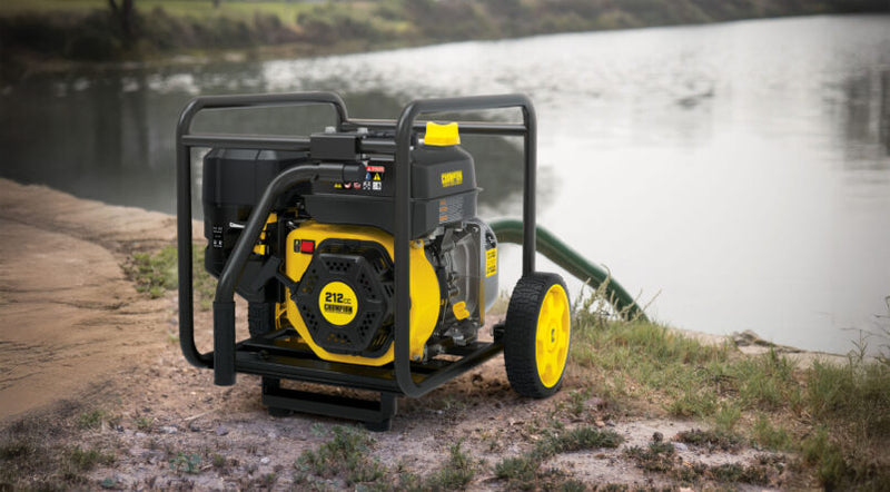 Load image into Gallery viewer, Champion 2 in. Semi-Trash Water Pump with Hose Kit 201559 - Backup Generator Store
