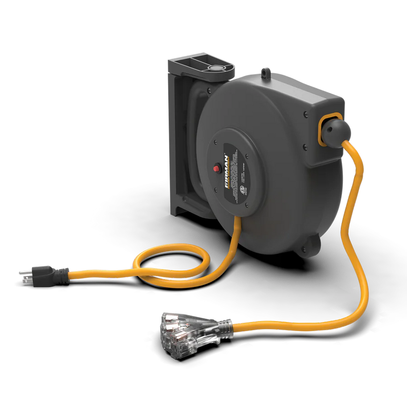 Load image into Gallery viewer, Firman 30ft Retractable Extension Cord Reel 5-15P to 4x5-20R 2035