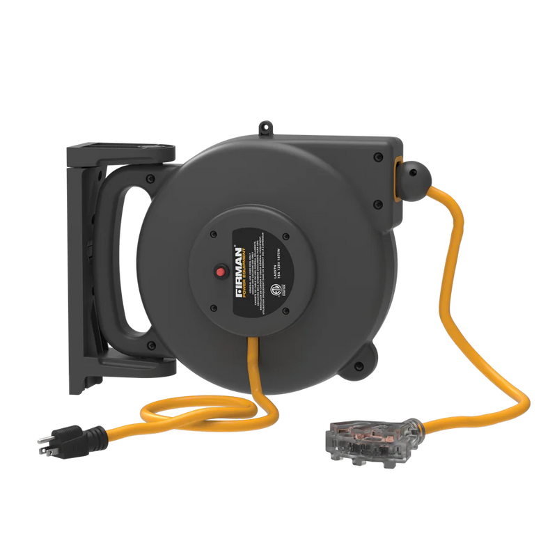 Load image into Gallery viewer, Firman 30ft Retractable Extension Cord Reel 5-15P to 4x5-20R 2035