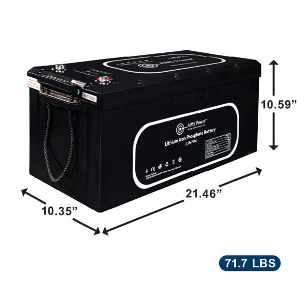 Load image into Gallery viewer, NEW! Aims Lithium Battery 300Ah 3.84 kW with Wake Up, Heater & BT Monitoring 12V LiFePOLFP12V300A4