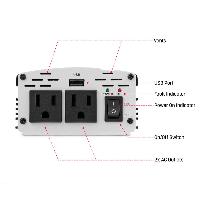Load image into Gallery viewer, Wagan Slim Line AC Inverter 500 Watt (MSW) EL3716