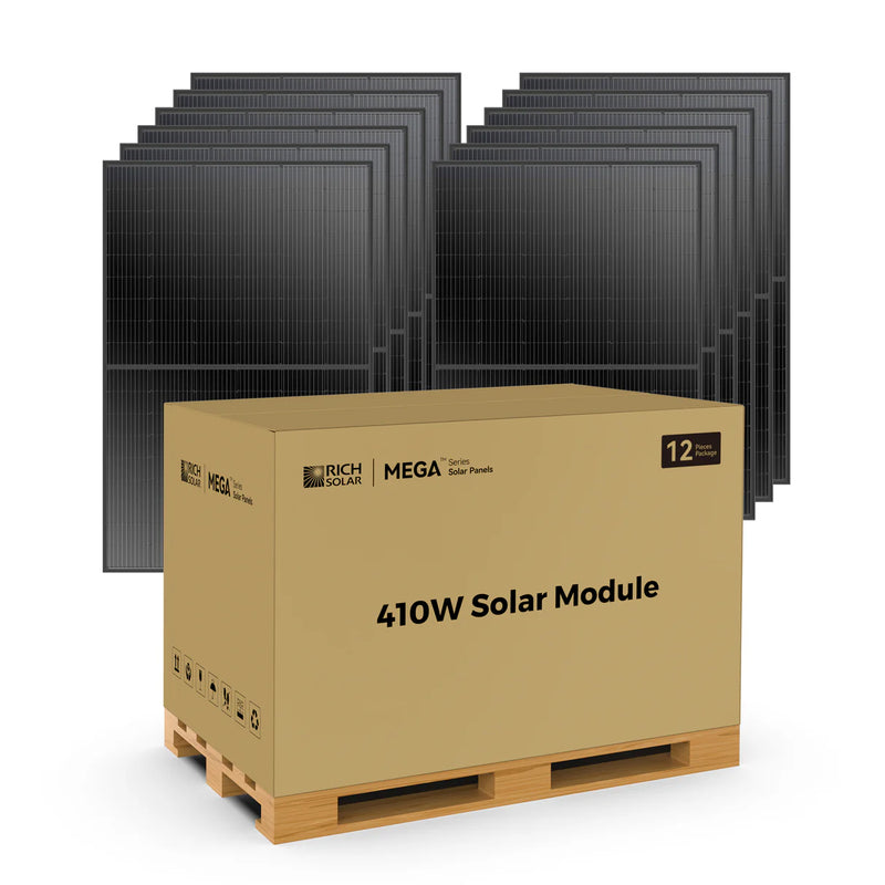 Load image into Gallery viewer, Rich Solar MEGA 410 | 410 Watt Solar Panel | Premium Grid-tie or Off-grid Solar Panel for Residential, Commercial, Agriculture | 25-Year Output Warranty RS-M410-12