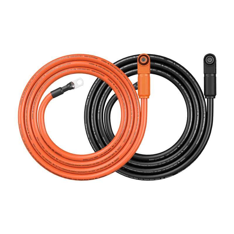 Load image into Gallery viewer, Rich Solar 6Ft 4 Gauge (4AWG) Cable Wire Connect Battery to Inverter (Orange & Black) | RS-IBC4A06F