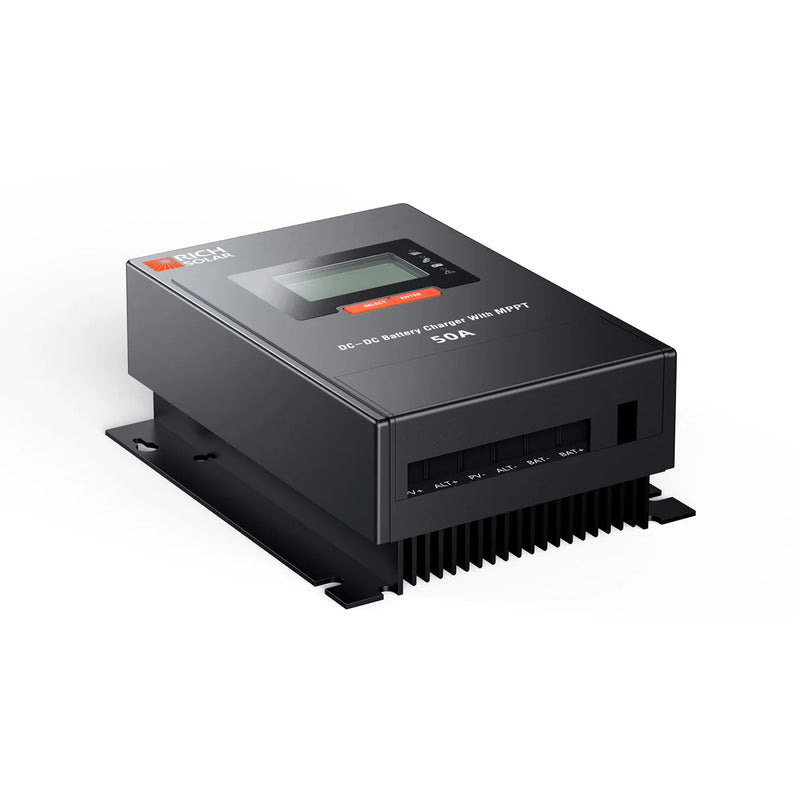 Load image into Gallery viewer, Rich Solar BRAVO 50 DC | 50 Amp DC-DC Solar Charge Controller with MPPT | Premium 50A 12V/24V DC-DC Solar Controller with MPPT for RVs, Trailers, Campers, Vans, Boats, Off-Grid | #1 Ranked DC to DC Solar Controller RS-MPPT50DC