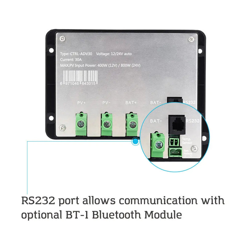 Load image into Gallery viewer, Renogy Adventurer Li- 30A PWM Flush Mount Charge Controller w/ LCD Display RNG-CTRL-ADV30-LI-G2-US