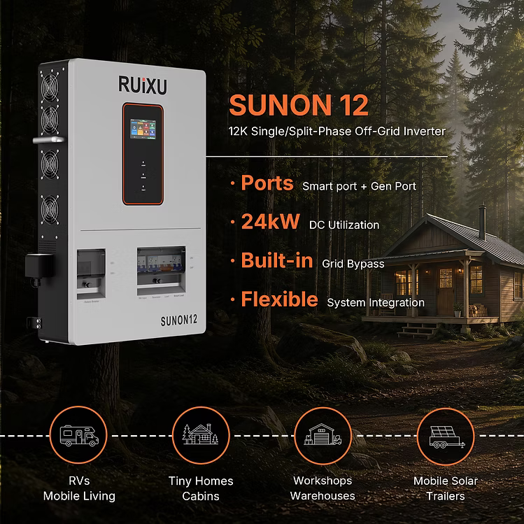 Load image into Gallery viewer, RUiXU Single/Split-Phase Off-Grid Inverter | SUNON12 | 12kW | UL1741