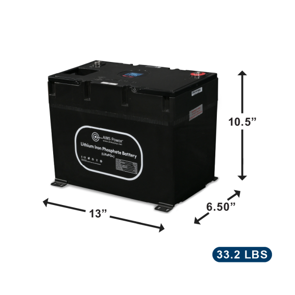 Load image into Gallery viewer, NEW! Aims Lithium Battery 135Ah with Wake Up, Heater & BT Monitoring 12V LiFePO4 LFP12V135A