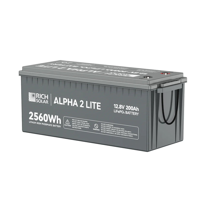 Load image into Gallery viewer, Rich Solar ALPHA 2 LITE | 12V 200Ah LiFePO4 Battery | Best 12V Deep Cycle Lithium Battery for RVs, Trailers, Vans, Boats, Off-Grid | 4,000 Lifetime Cycles | Best Value RS-B12200