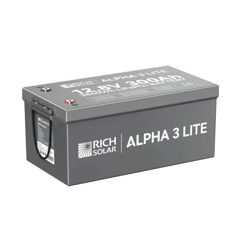 Load image into Gallery viewer, Rich Solar ALPHA 3 LITE | 12V 300Ah LiFePO4 Battery |12V Lithium Battery for RVs, Cabins, Off-Grid | 4,000 Lifetime Cycles RS-B123