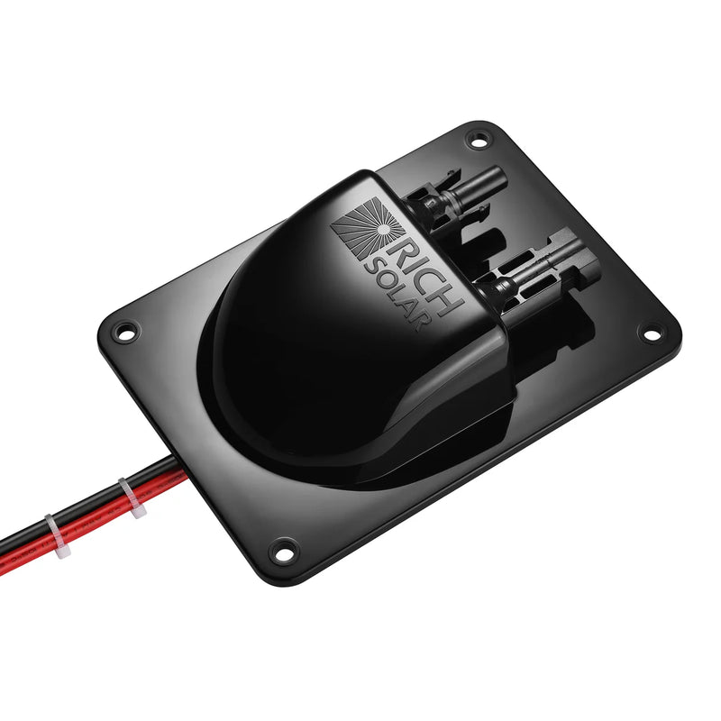 Load image into Gallery viewer, Rich Solar Cable Entry Plate | IP68 Waterproof Polypropylene Housing with UL Certified 1FT 10AWG Wires and Solar Connectors | Easy to Install RS-G04