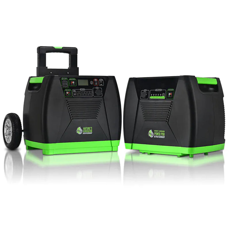 Load image into Gallery viewer, Nature's Generator Elite Generator + Power Pod + 4X 100W Panel + 150W Wind Turbine HKNGPTELW