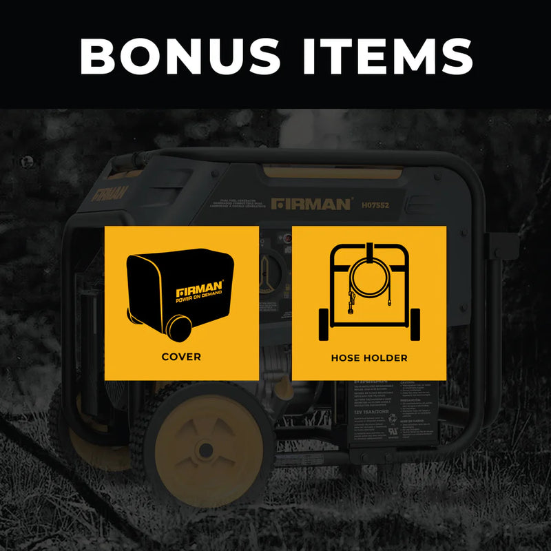 Load image into Gallery viewer, Firman Dual Fuel Portable Generator 7500W Electric Start 120/240V h07552