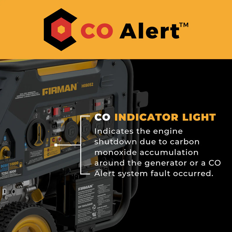 Load image into Gallery viewer, Firman Dual Fuel Portable Generator 10000W Electric Start 120/240V with CO alert h08052
