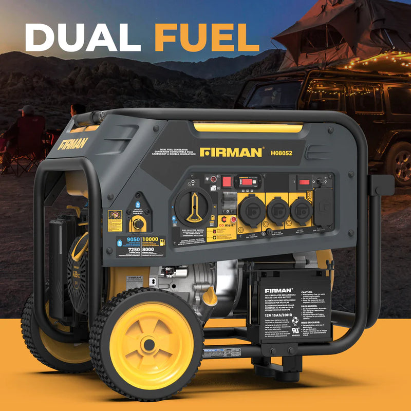 Load image into Gallery viewer, Firman Dual Fuel Portable Generator 10000W Electric Start 120/240V with CO alert h08052