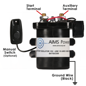 Load image into Gallery viewer, Aims Dual Battery Sensing Isolator 300 Amp – Automatic BATISO300