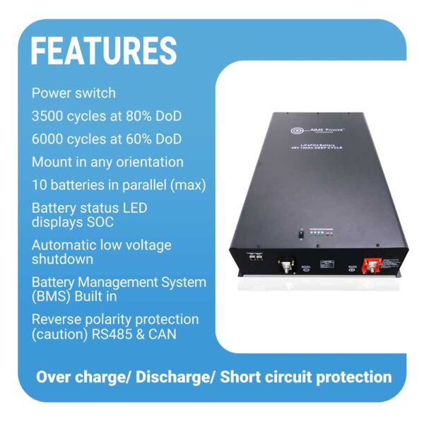 Load image into Gallery viewer, Aims Lithium Battery 24V 400AMP LiFePO4 Industrial Grade LFP24V400A