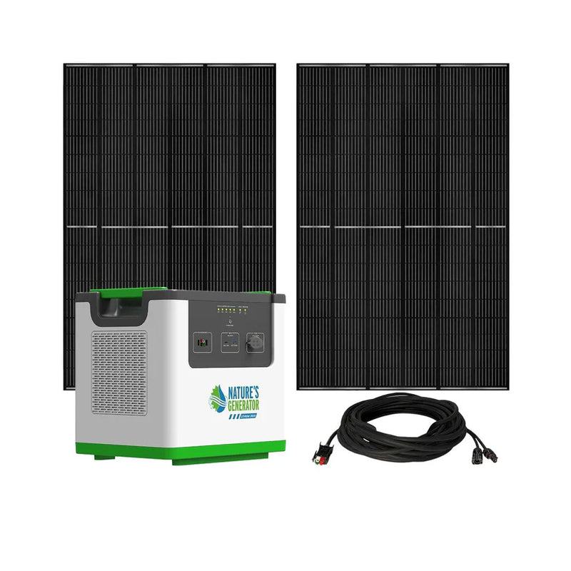 Load image into Gallery viewer, Nature's Generator Lithium 3600 Power Pod + 2X 410W Solar Panel NGL36PAP