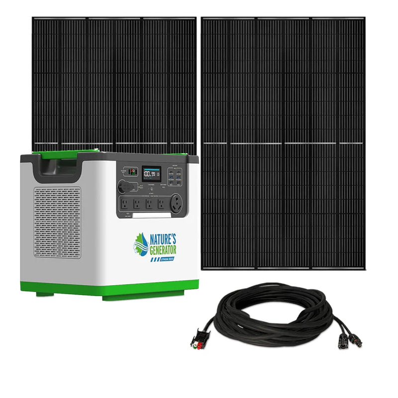 Load image into Gallery viewer, Nature's Generator Lithium 3600 Solar Generator + 2X 410W Rigid Panel NGL36AUPR