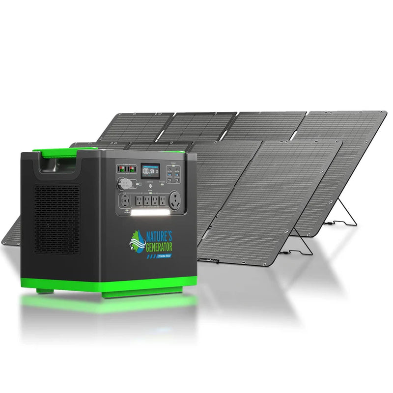 Load image into Gallery viewer, Nature's Generator Lithium 6000 with 2X 400W Folding Solar Panel NGLSXAUF