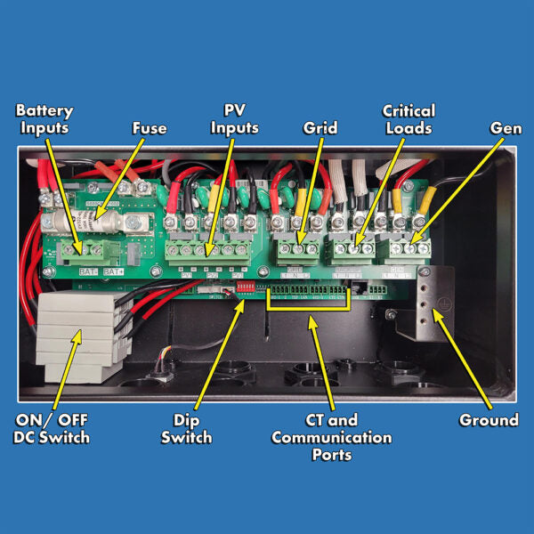 Load image into Gallery viewer, AIMS Hybrid Pure Sine Inverter Charger 4.6 kW Inverter Output 6.9 kW Solar Input Grid Tie & Battery Back Up PIHY4600