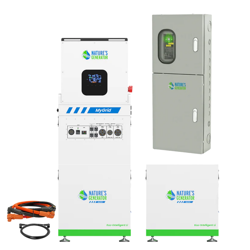 Load image into Gallery viewer, Nature's Generator MyGrid 10K + Solar Battery with 125A ATS for House Battery Backup NGMGTNBPA (Copy)