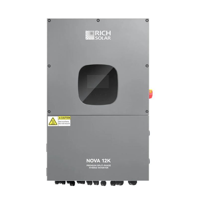 Load image into Gallery viewer, Rich Solar NOVA 12K | 12000 Watt 48V Split Phase Hybrid Inverter | 12000W PV Input, 10000W Continuous Output 120/240V | Premium 12000W 48V Hybrid Inverter for Cabins, ADUs, Tiny Homes, Residential, Agriculture, Off-Grid, On-Grid | UL Certified RS-H12K