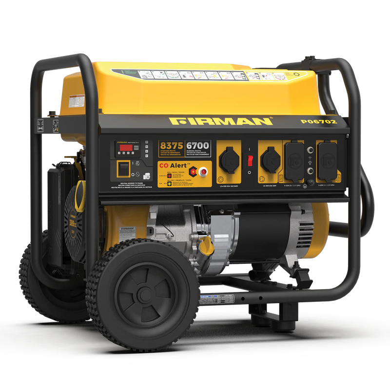 Load image into Gallery viewer, Firman Gas Portable Generator 8375W Recoil Start 120/240V With CO Alert p06702 - Backup Generator Store
