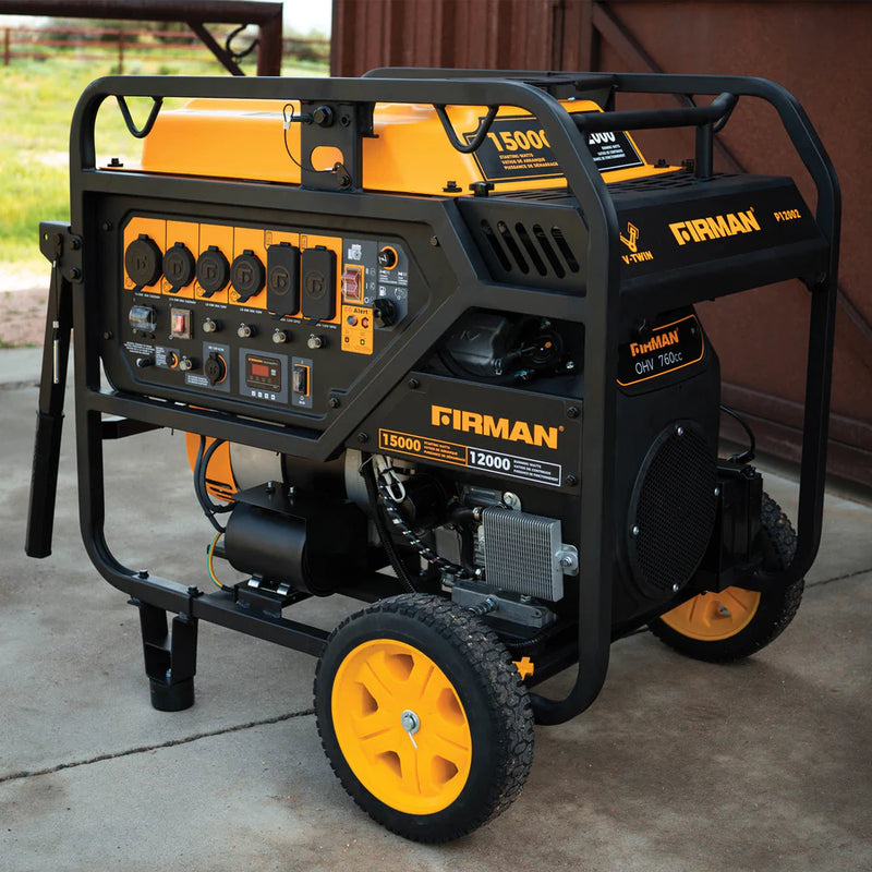 Load image into Gallery viewer, Firman Gas Portable Generator 15000W Electric Start 120/240V with CO Alert p12002