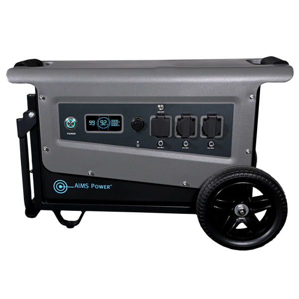 Load image into Gallery viewer, AIMS Portable Solar Generator 3.1 kWh 30 Amp Output Lithium Battery | Solar & Grid Inputs AIO-3KWH3600W
