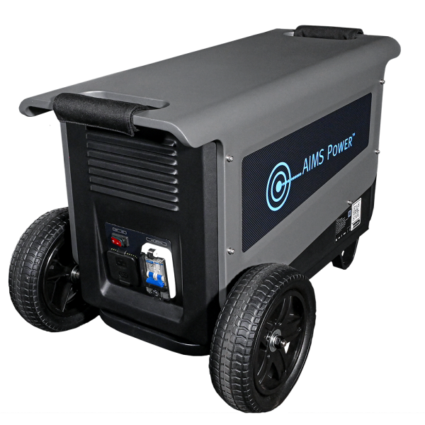 Load image into Gallery viewer, AIMS Portable Solar Generator 3.1 kWh 30 Amp Output Lithium Battery | Solar & Grid Inputs AIO-3KWH3600W